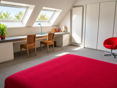 Zimmer Vijver mit Doppelbett
